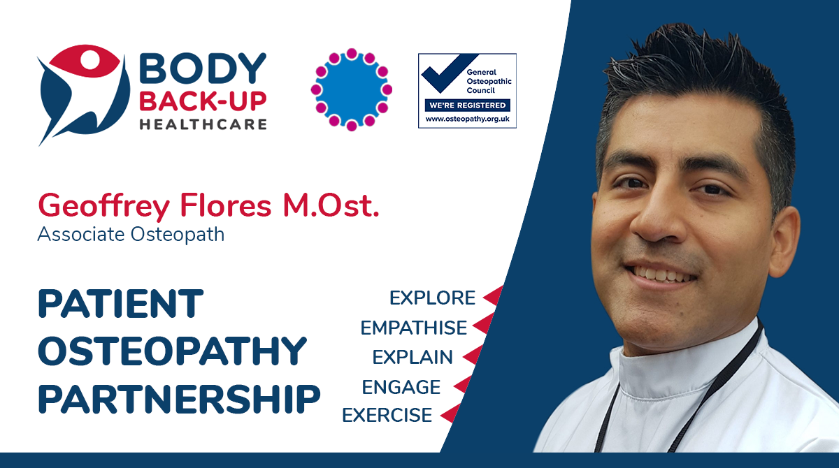 Geoffrey Flores, osteopath treating back pain and sports injuries