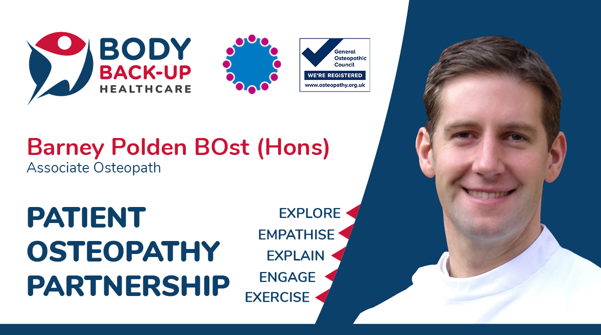 Barney Polden Barney Polden, osteopath at Body Back-Up osteopathy and sports injury clinic